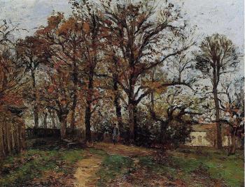 Camille Pissarro : Trees on a Hill, Autumn, Landscape in Louveciennes
